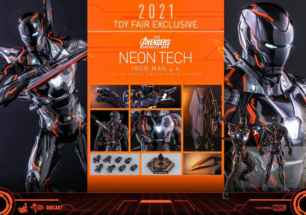 Pedido Figura Neon Tech Iron Man 4.0 - Avengers: Infinity War - TOY FAIR EXCLUSIVE marca Hot Toys MMS597D39 escala 1/6