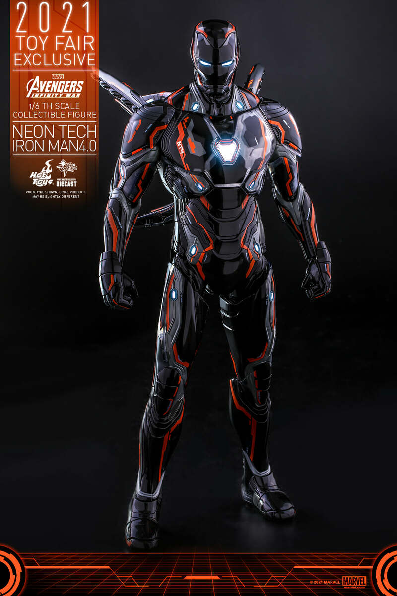 Pedido Figura Neon Tech Iron Man 4.0 - Avengers: Infinity War - TOY FAIR EXCLUSIVE marca Hot Toys MMS597D39 escala 1/6