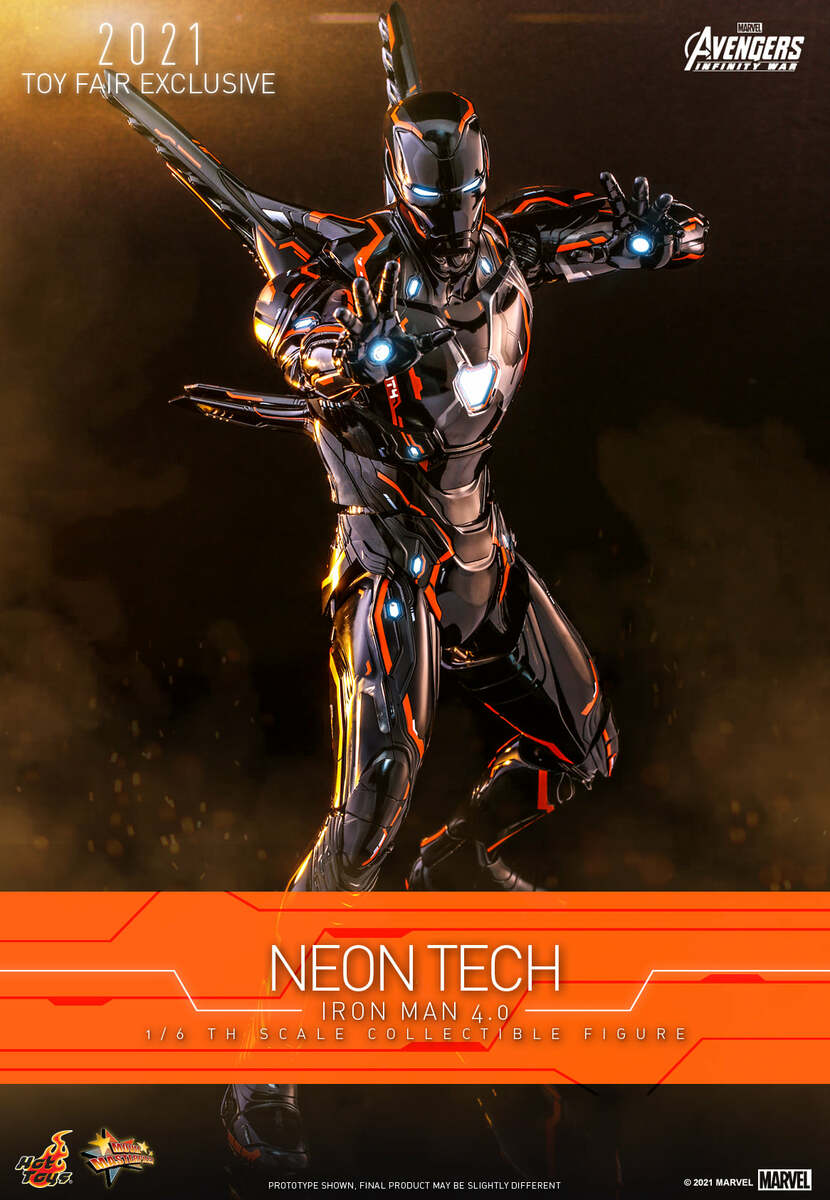 Pedido Figura Neon Tech Iron Man 4.0 - Avengers: Infinity War - TOY FAIR EXCLUSIVE marca Hot Toys MMS597D39 escala 1/6