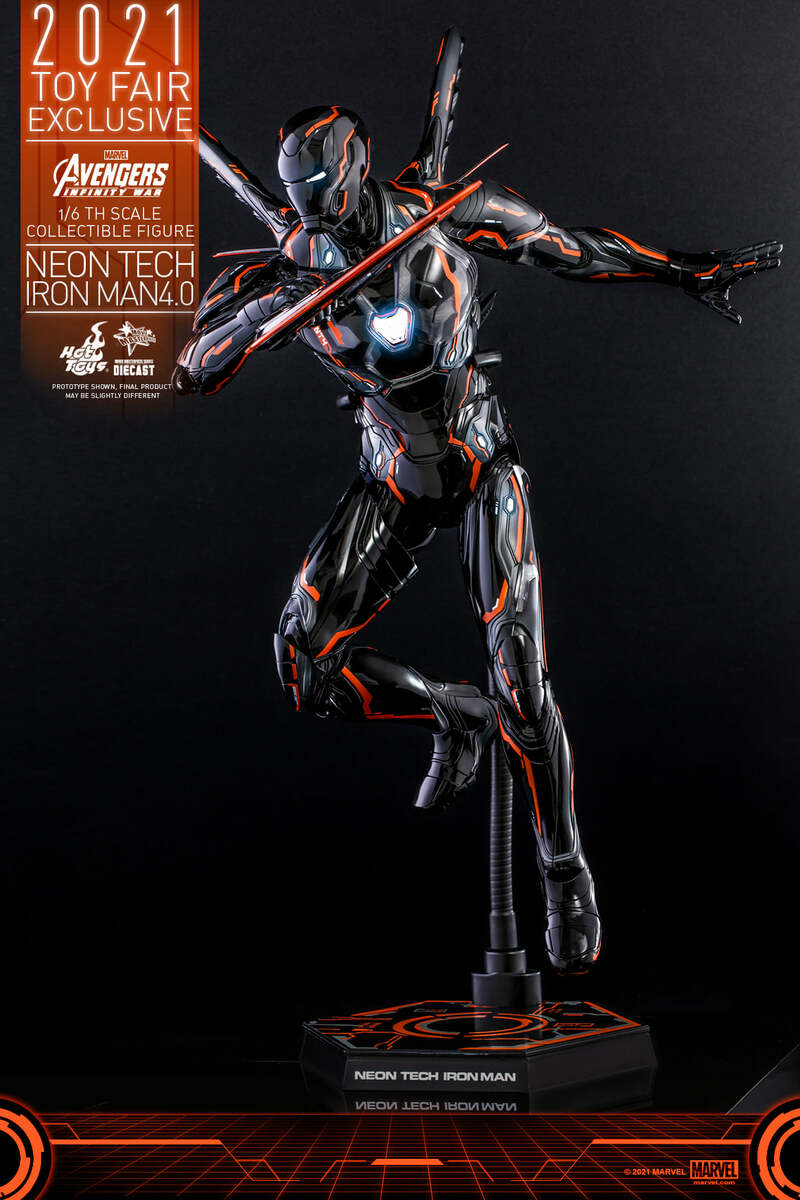 Pedido Figura Neon Tech Iron Man 4.0 - Avengers: Infinity War - TOY FAIR EXCLUSIVE marca Hot Toys MMS597D39 escala 1/6
