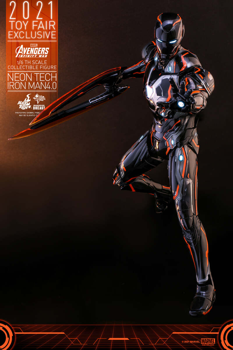 Pedido Figura Neon Tech Iron Man 4.0 - Avengers: Infinity War - TOY FAIR EXCLUSIVE marca Hot Toys MMS597D39 escala 1/6