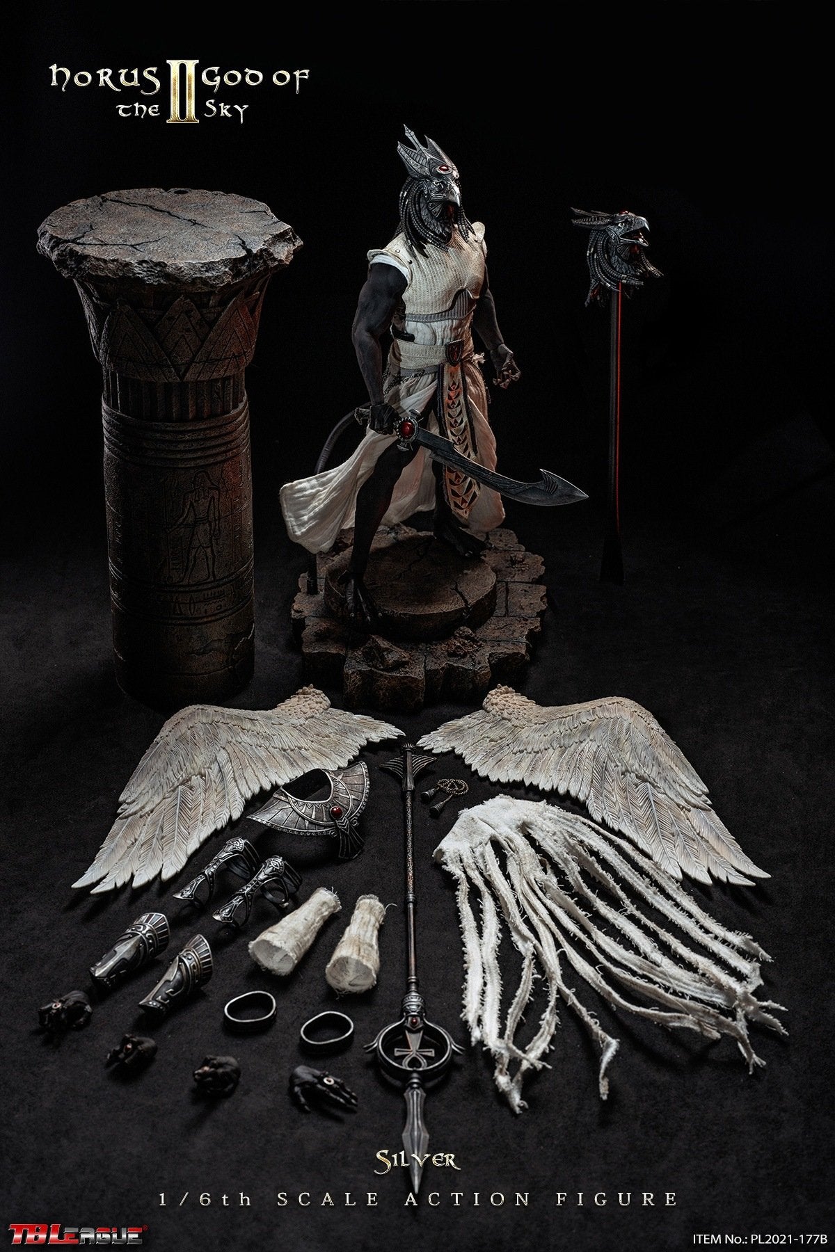 Pedido Figura Horus II God of the Sky (Silver Version) marca TBLeague PL2021-177B escala 1/6