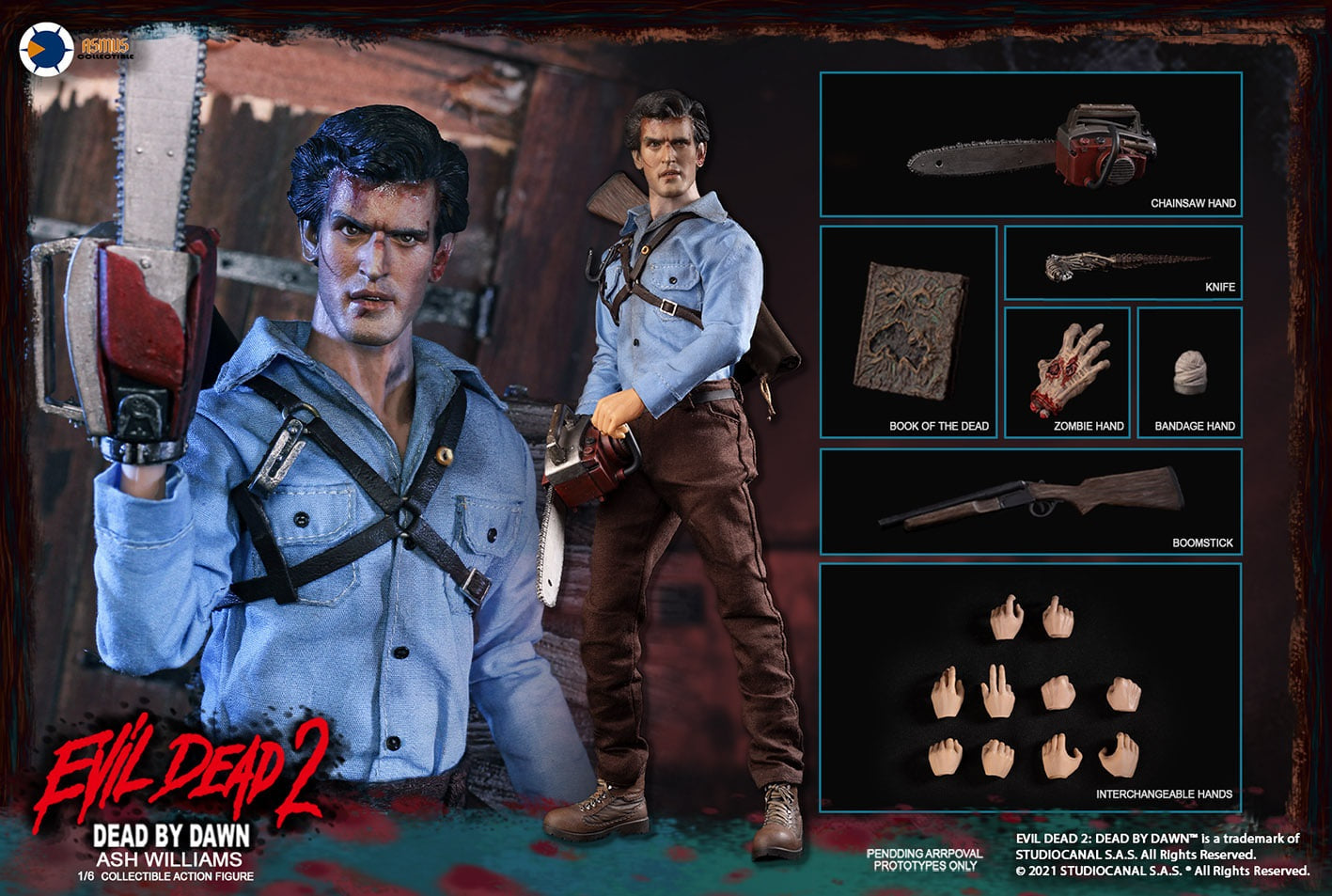Pedido Figura Ash Williams Deluxe ver. (limitada 666 pzs) - Evil Dead II marca Asmus Toys EDA001LUX escala 1/6