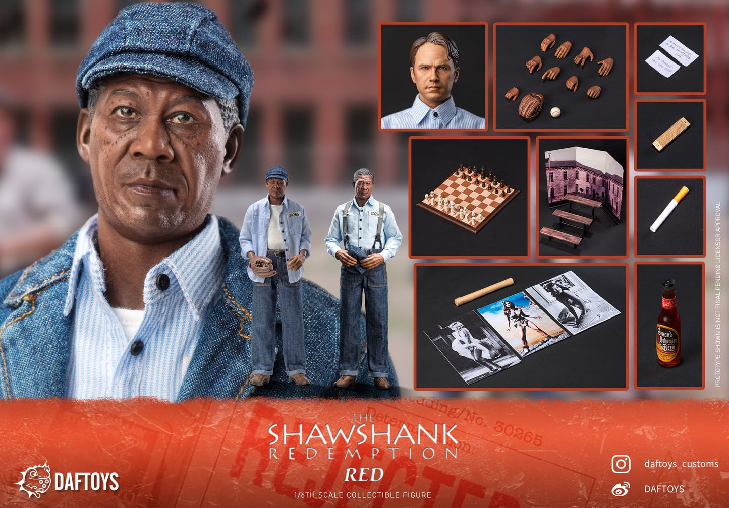 Pedido Figura Shawshank Red marca Daftoys F020 escala 1/6