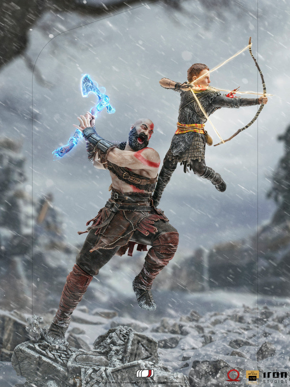 Pedido Estatua Kratos & Atreus - God of War - Battle Diorama Series (BDS) Limited Edition marca Iron Studios escala de arte 1/10