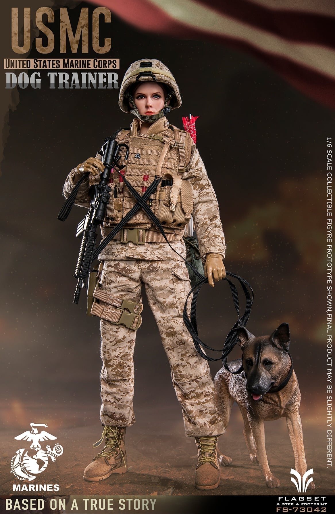 Pedido Figura USMC Dog Trainer marca Flagset FS-73042 escala 1/6