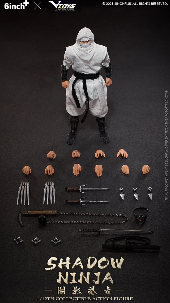 Pedido Figuras Shadow Ninja (3 versiones) marca 6Inch x VToys SN001-2-3 escala pequeña 1/12