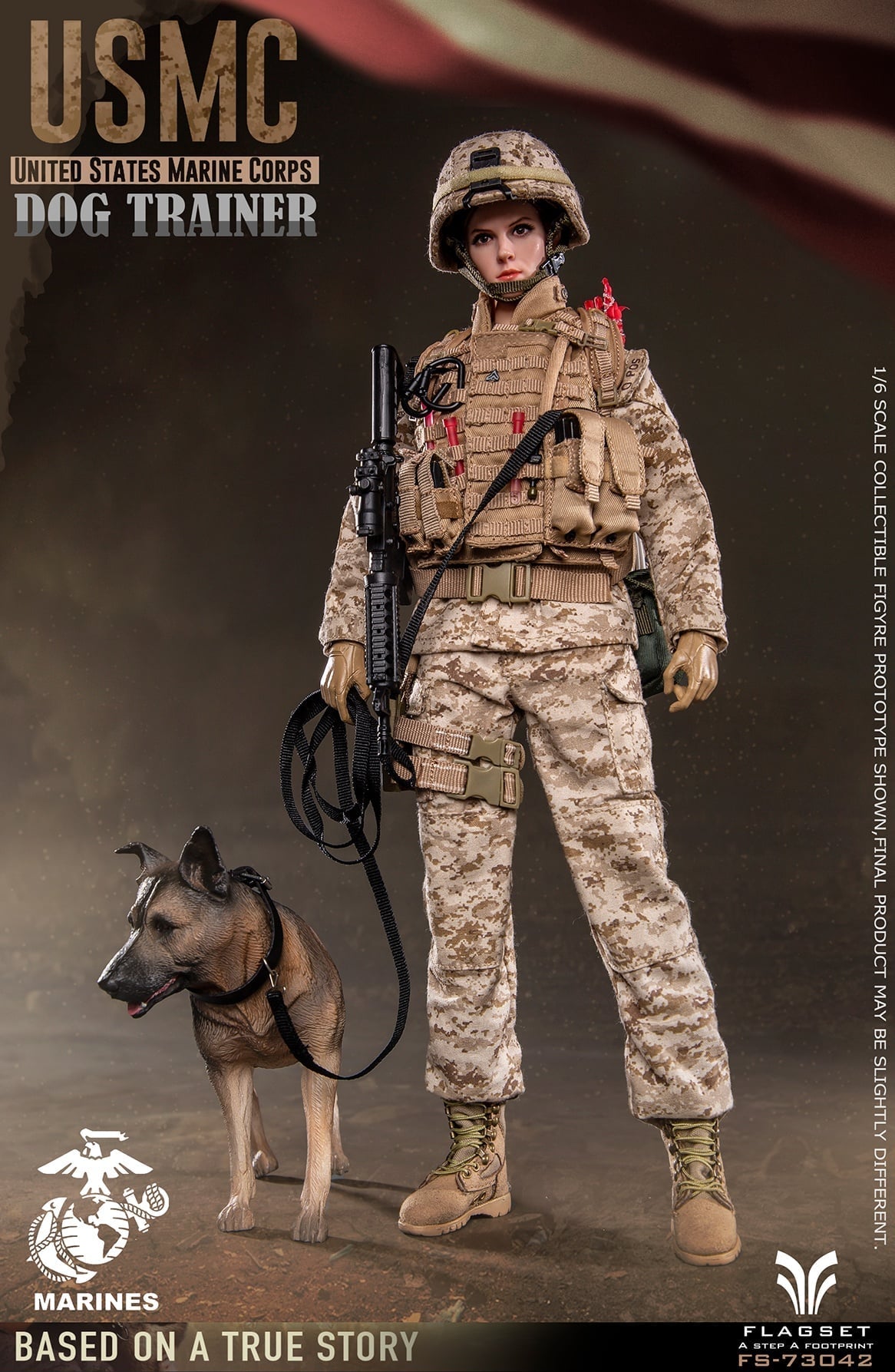 Pedido Figura USMC Dog Trainer marca Flagset FS-73042 escala 1/6