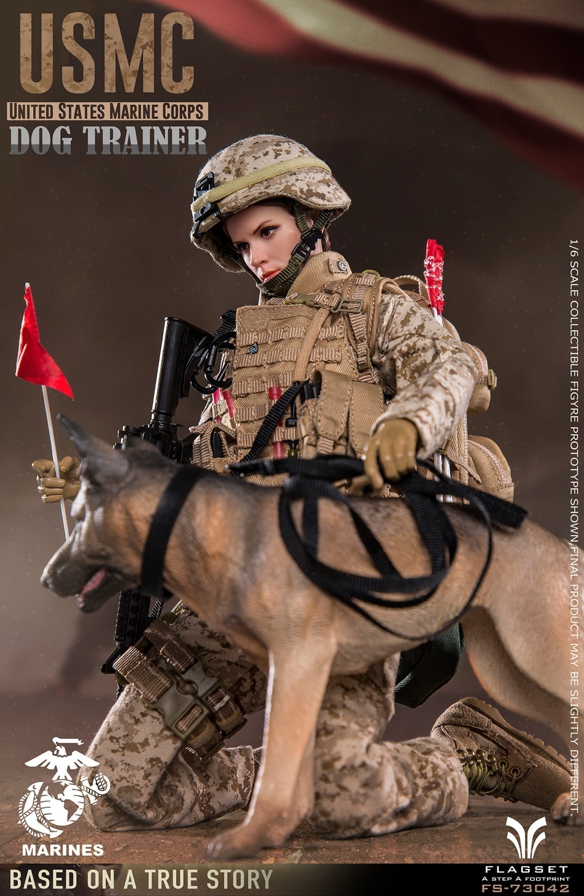 Pedido Figura USMC Dog Trainer marca Flagset FS-73042 escala 1/6