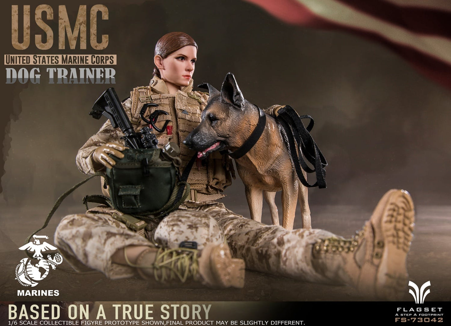 Pedido Figura USMC Dog Trainer marca Flagset FS-73042 escala 1/6