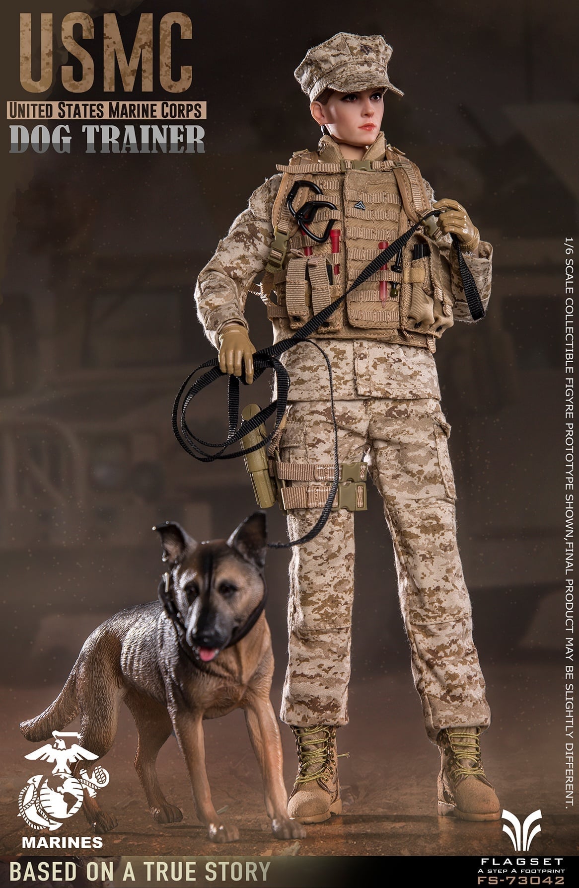 Pedido Figura USMC Dog Trainer marca Flagset FS-73042 escala 1/6