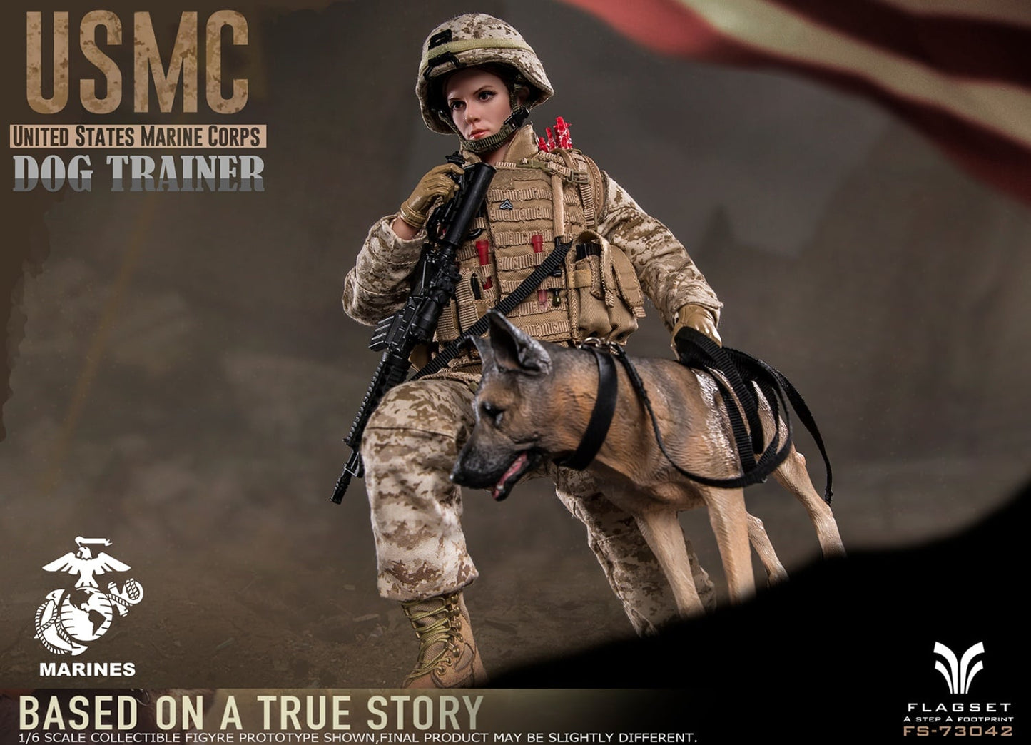 Pedido Figura USMC Dog Trainer marca Flagset FS-73042 escala 1/6