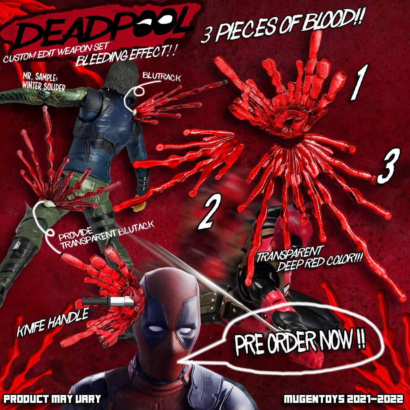 Pedido Set de armas y accesorios D marca Mugentoys escala pequeña 1/12