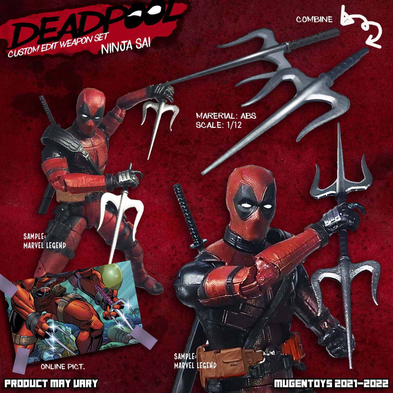Pedido Set de armas y accesorios D marca Mugentoys escala pequeña 1/12