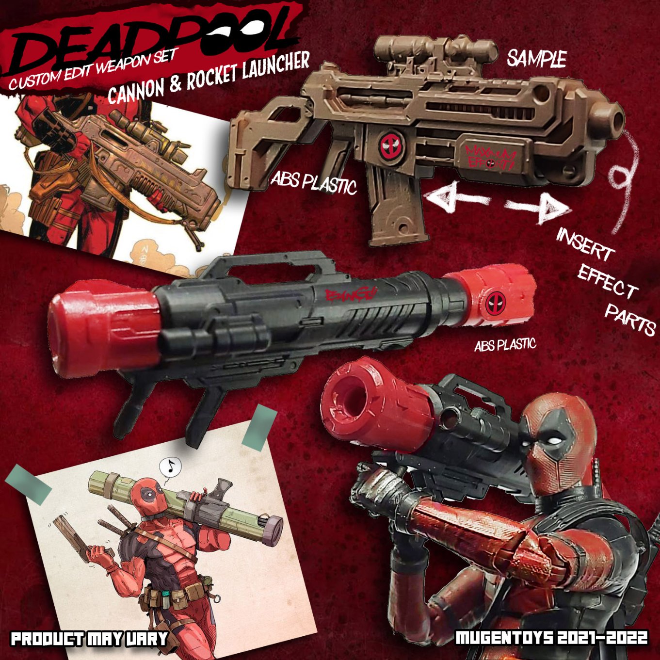 Pedido Set de armas y accesorios D marca Mugentoys escala pequeña 1/12
