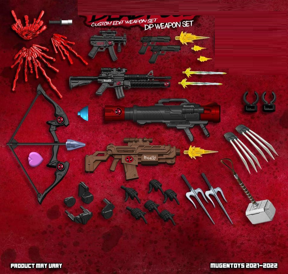 Pedido Set de armas y accesorios D marca Mugentoys escala pequeña 1/12