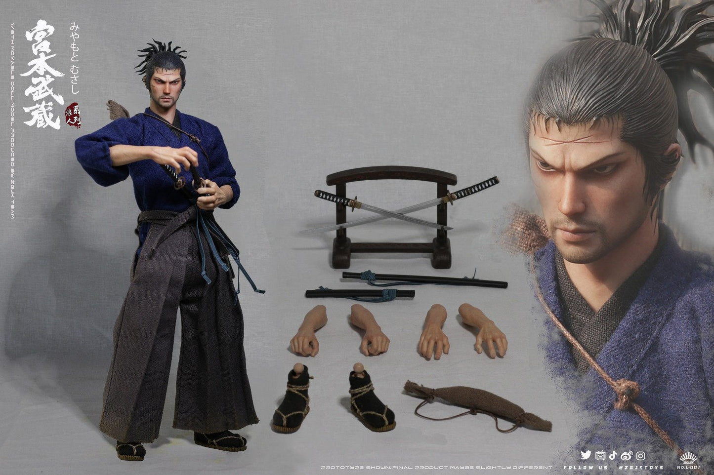 Pedido Figura Miyamoto Musashi marca ZGJKToys L-001 escala 1/6