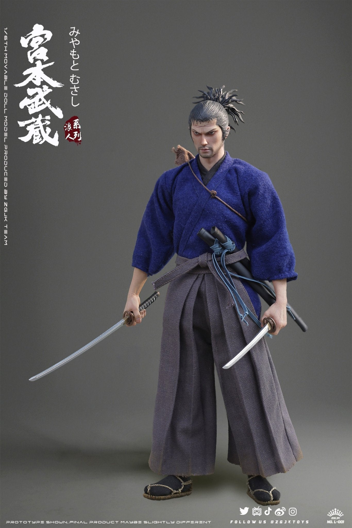 Pedido Figura Miyamoto Musashi marca ZGJKToys L-001 escala 1/6