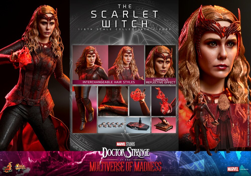 Preventa Figura The Scarlet Witch - Doctor Strange in the Multiverse of Madness marca Hot Toys MMS652 escala 1/6