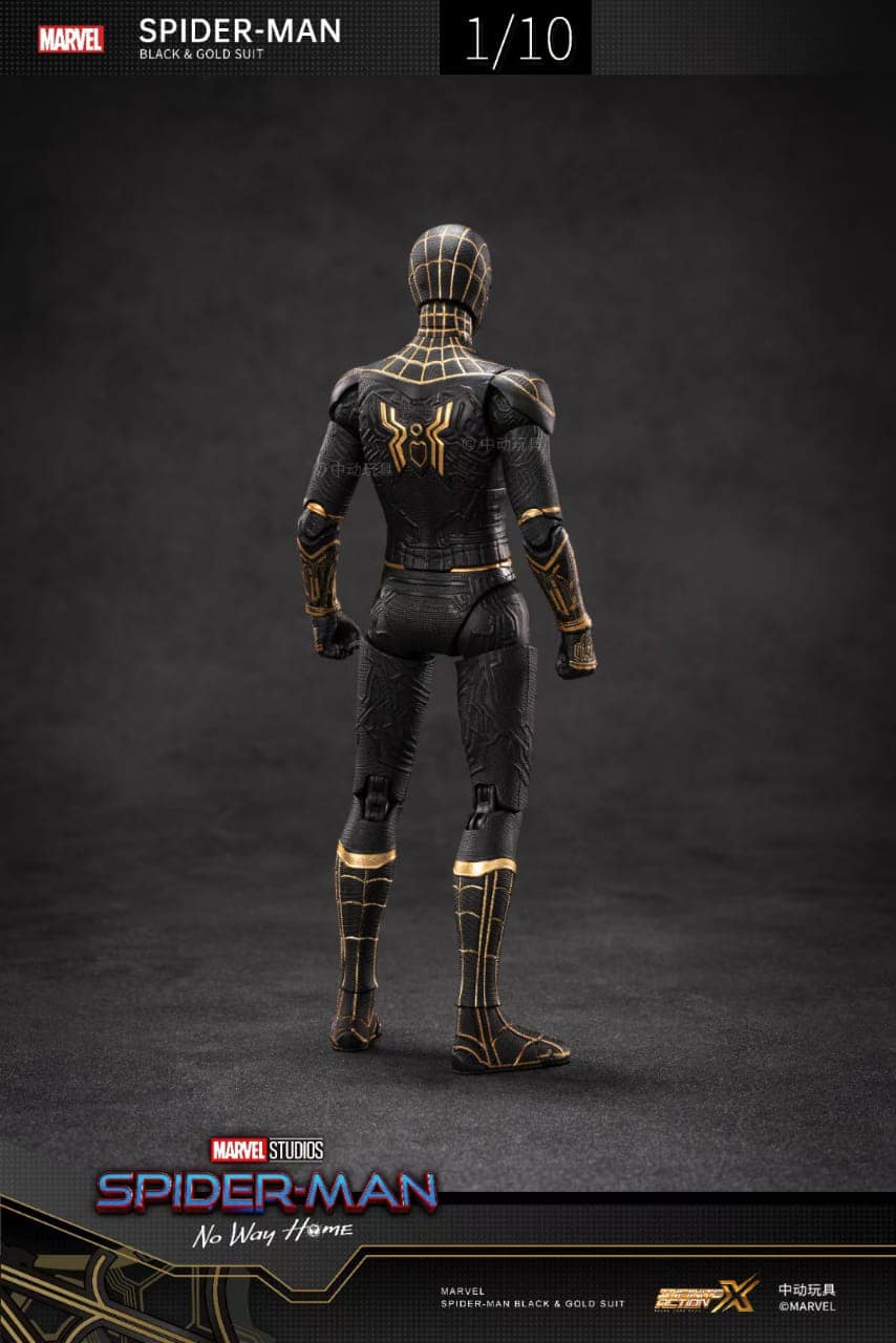 Pedido Figura Spider-Man (Black and Gold Suit) - Spider-Man: No Way Home marca ZD Toys escala pequeña 1/10 (18 cm)