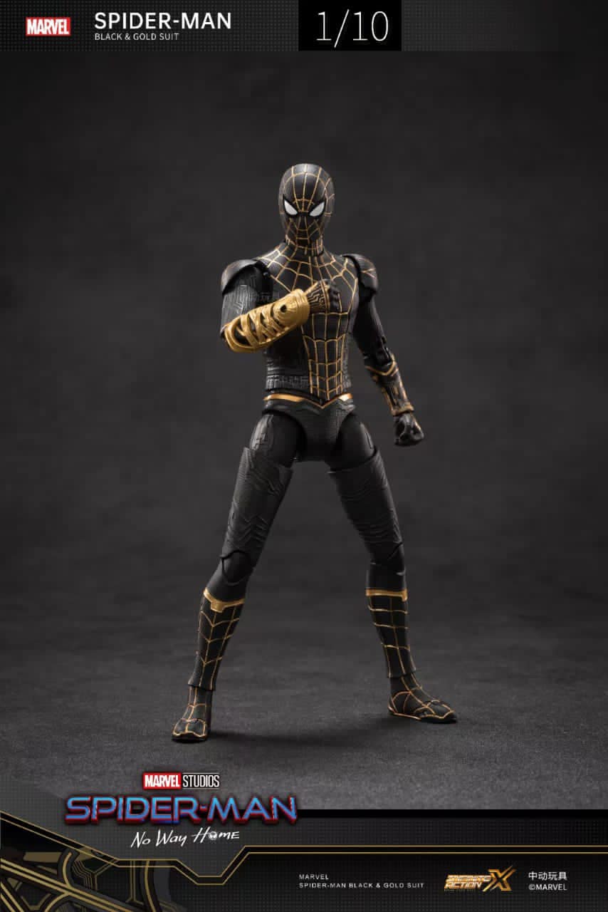 Pedido Figura Spider-Man (Black and Gold Suit) - Spider-Man: No Way Home marca ZD Toys escala pequeña 1/10 (18 cm)
