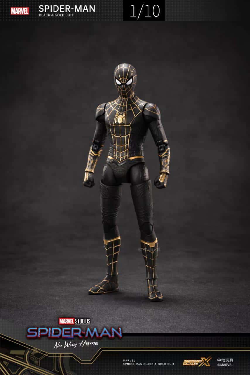 Pedido Figura Spider-Man (Black and Gold Suit) - Spider-Man: No Way Home marca ZD Toys escala pequeña 1/10 (18 cm)