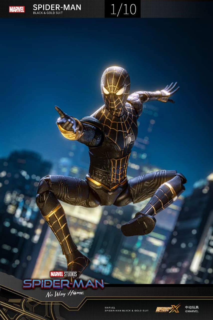 Pedido Figura Spider-Man (Black and Gold Suit) - Spider-Man: No Way Home marca ZD Toys escala pequeña 1/10 (18 cm)