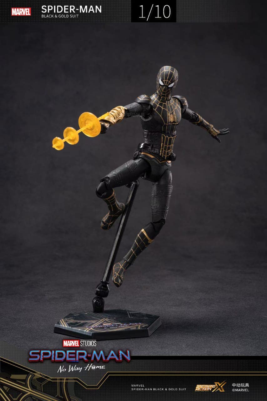 Pedido Figura Spider-Man (Black and Gold Suit) - Spider-Man: No Way Home marca ZD Toys escala pequeña 1/10 (18 cm)
