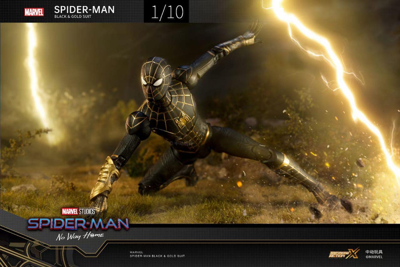 Pedido Figura Spider-Man (Black and Gold Suit) - Spider-Man: No Way Home marca ZD Toys escala pequeña 1/10 (18 cm)
