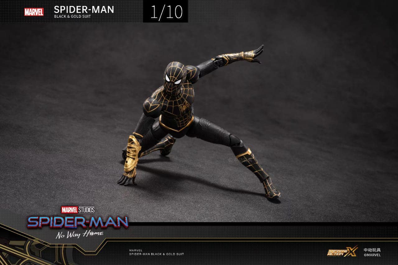 Pedido Figura Spider-Man (Black and Gold Suit) - Spider-Man: No Way Home marca ZD Toys escala pequeña 1/10 (18 cm)