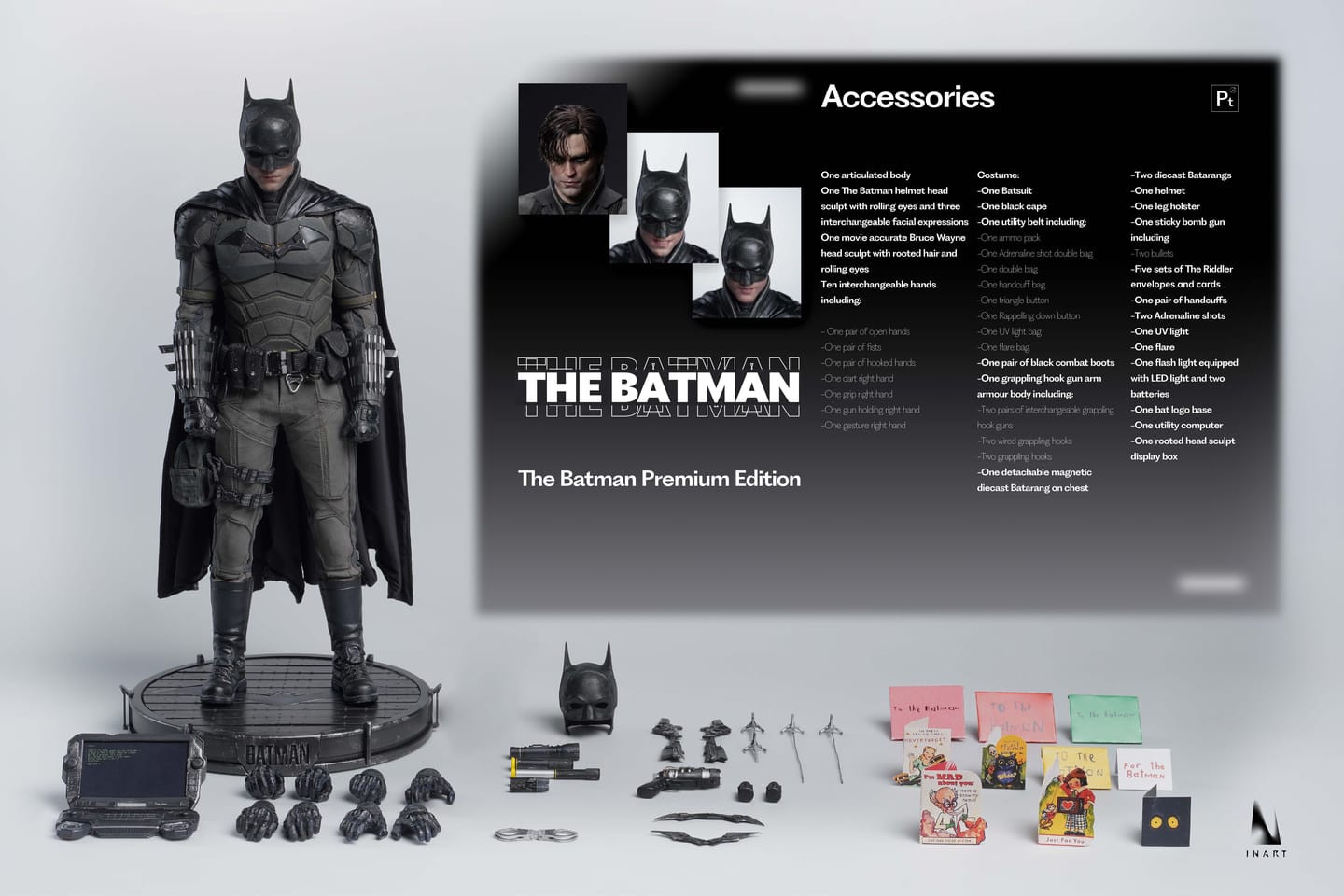 Pedido Figura The Batman (Premium Edition) (Cabello enraizado) marca Inart PT002-1P Queen Studios escala 1/6 (SOLO 1 DISPONIBLE)