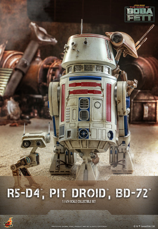 Preventa Figuras R5-D4™, Pit Droid™ y BD-72™ - Star Wars: The Book of Boba Fett ™ marca Hot Toys TMS086 escala 1/6