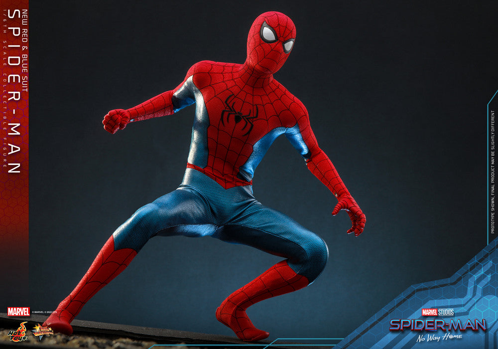 Preventa Figura Spider-Man (Nuevo traje rojo y azul) - Spider-Man: No Way Home marca Hot Toys MMS679 escala 1/6