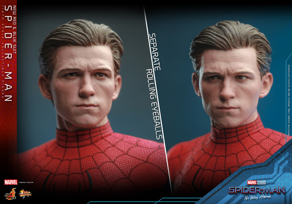 Preventa Figura Spider-Man (Nuevo traje rojo y azul) - Spider-Man: No Way Home marca Hot Toys MMS679 escala 1/6