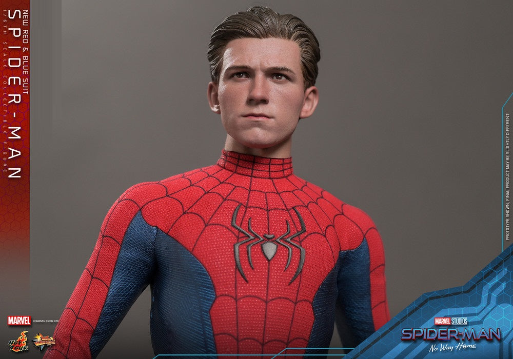 Preventa Figura Spider-Man (Nuevo traje rojo y azul) - Spider-Man: No Way Home marca Hot Toys MMS679 escala 1/6