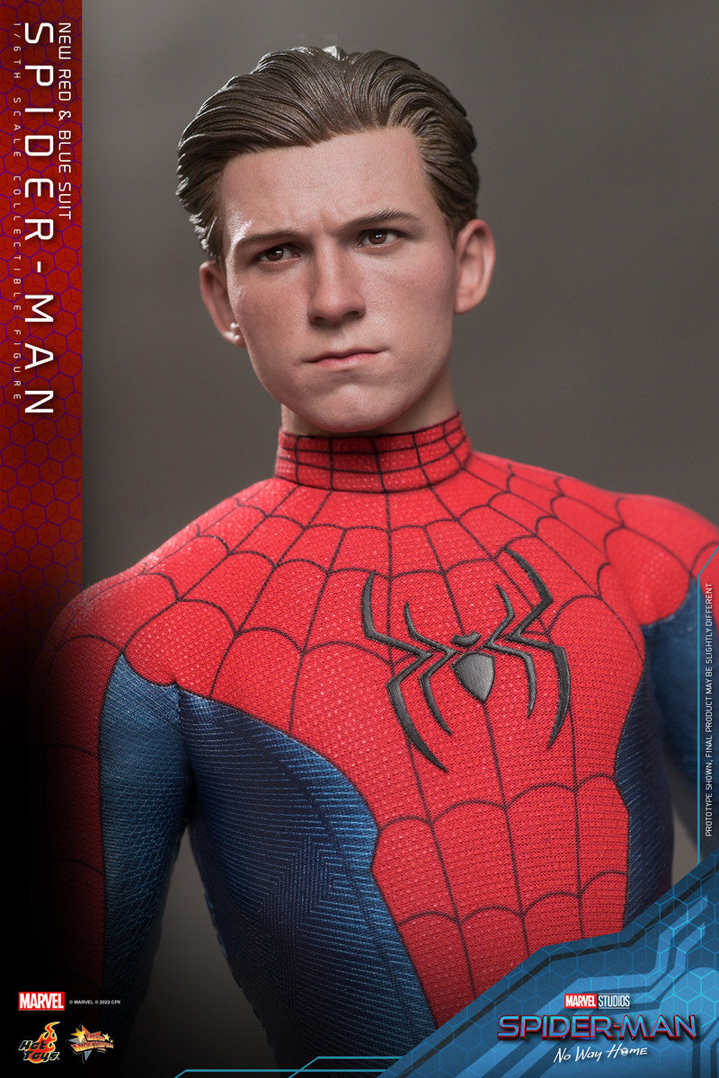 Preventa Figura Spider-Man (Nuevo traje rojo y azul) - Spider-Man: No Way Home marca Hot Toys MMS679 escala 1/6