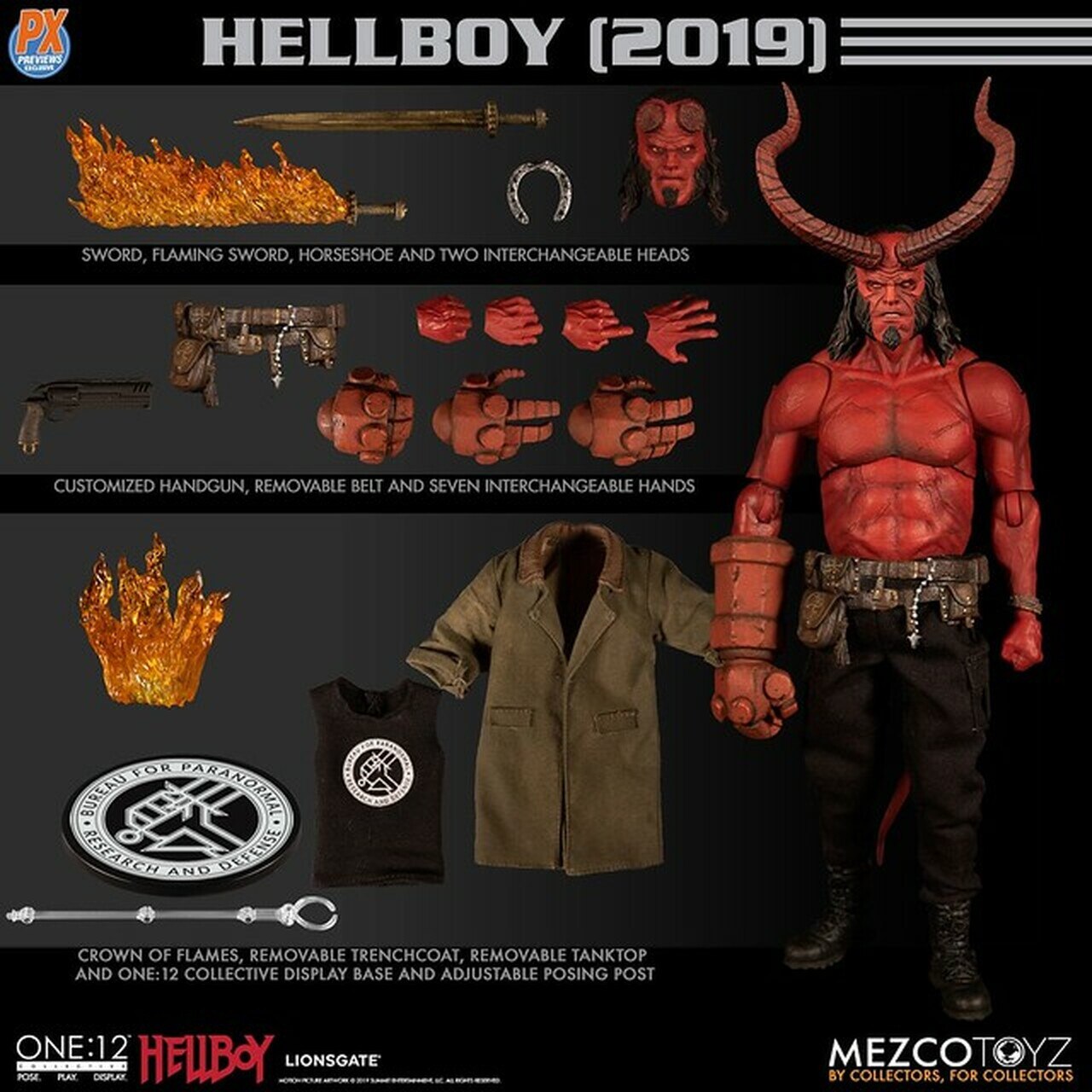 Pedido Figura (Limitado) Hellboy (2019) Anung Un Rama Edition Exclusivo PX marca Mezco escala pequeña 1/12