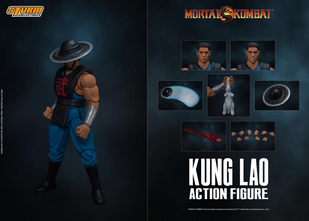 Pedido Figura Kung Lao - Mortal Kombat 2 Vs Series marca Storm Collectibles escala pequeña 1/12