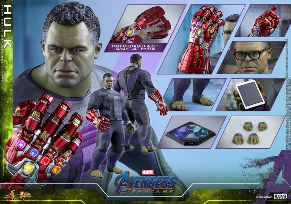 Pedido Figura Hulk - Avengers: Endgame marca Hot Toys MMS558 escala 1/6