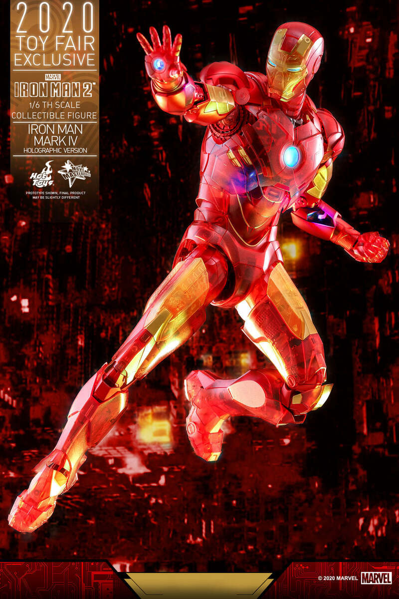 Pedido Figura Iron Man Mark IV (Holographic Version) - Iron Man 2 (Toy Fair Exclusive) marca Hot Toys MMS568 escala 1/6