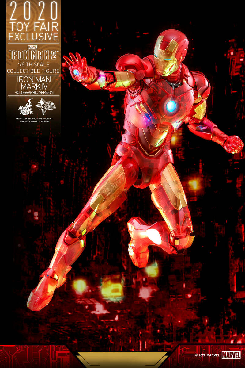 Pedido Figura Iron Man Mark IV (Holographic Version) - Iron Man 2 (Toy Fair Exclusive) marca Hot Toys MMS568 escala 1/6