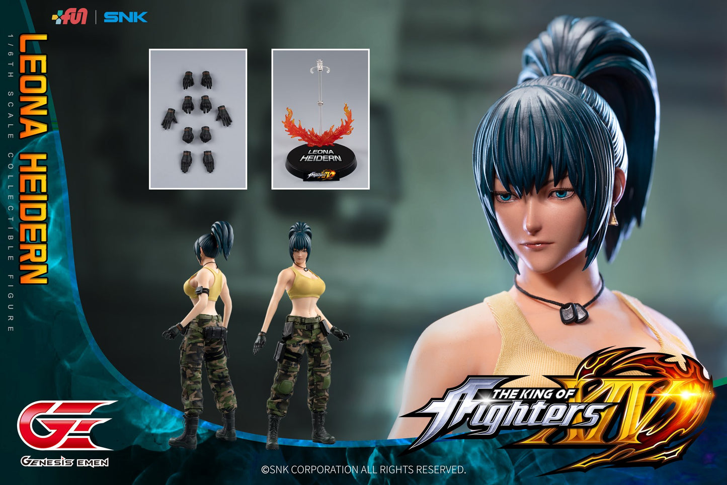 Pedido Figura Leona Heidern - SNK The King of Fighters XIV marca Genesis Emen KOF-LO01 escala 1/6