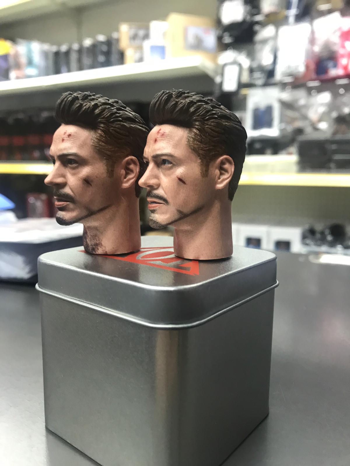 Pedido Set de Cabezas Tony con daño de batalla (Endgame) marca Top 005 escala 1/6