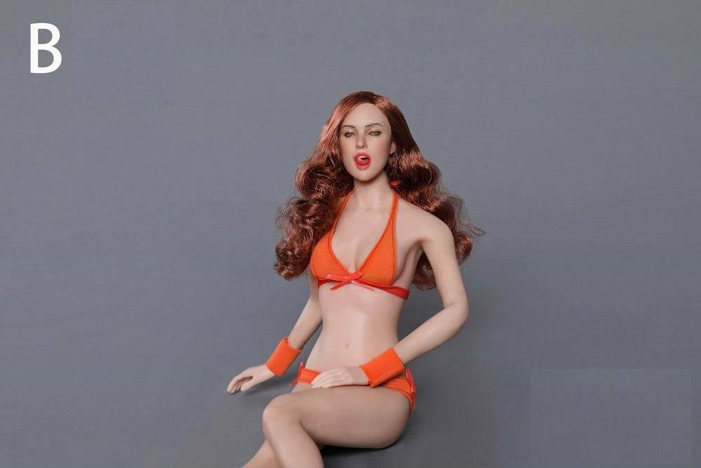 Pedido Cabeza Femenina expresión seductora con lengua marca Gactoys escala 1/6