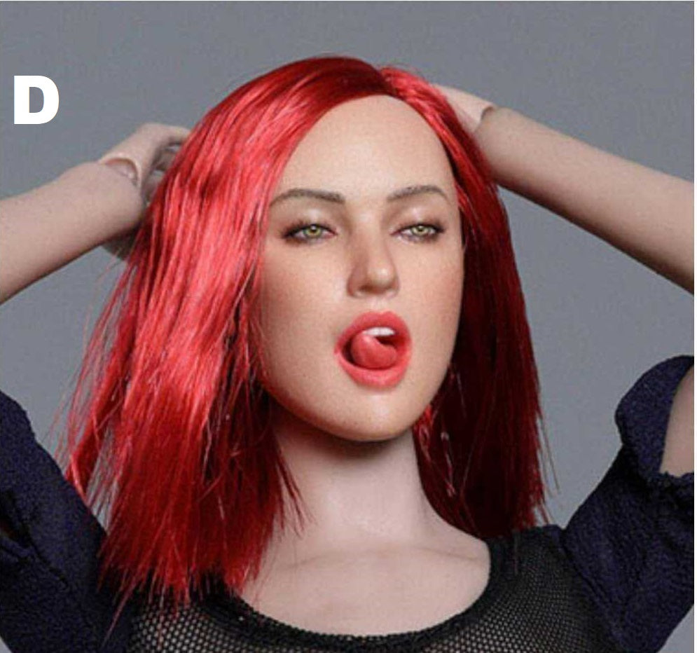 Pedido Cabeza Femenina expresión seductora con lengua marca Gactoys escala 1/6
