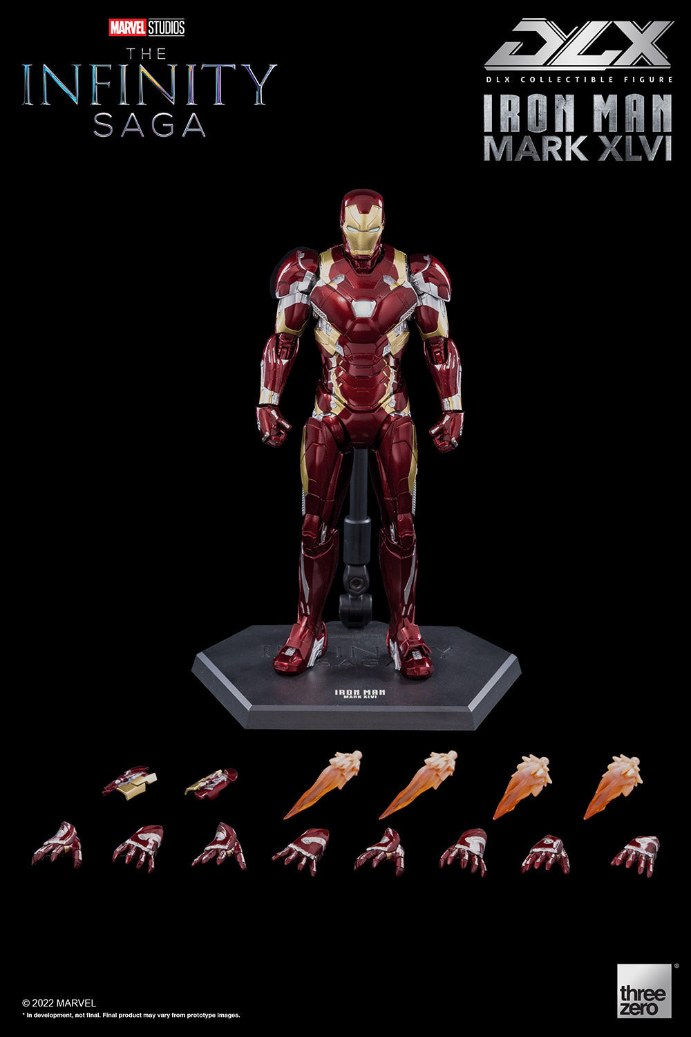 Pedido Figura DLX Iron Man Mark XLVI (46) - Avengers: Infinity Saga marca Threezero 3Z0256 escala pequeña 1/12