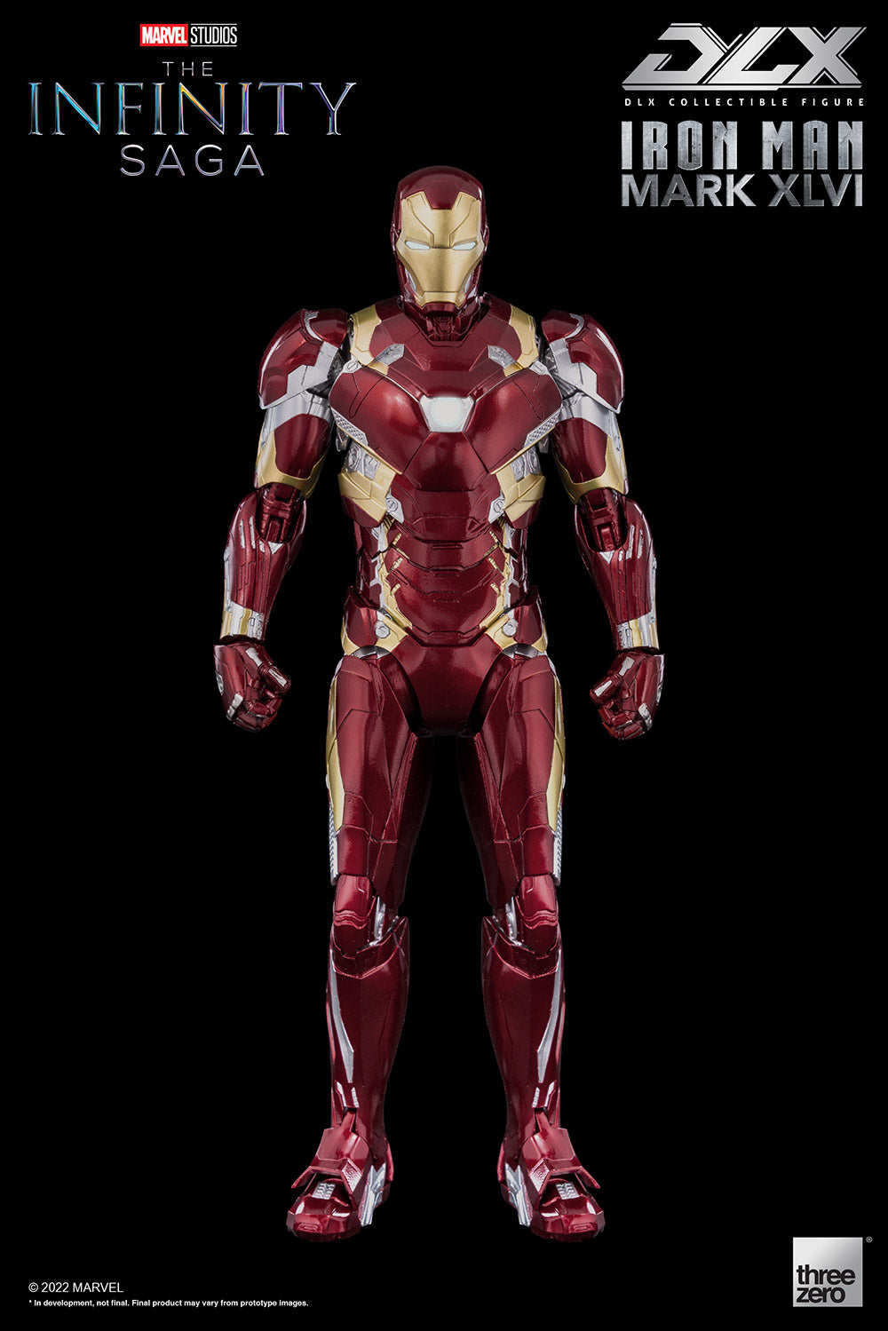 Pedido Figura DLX Iron Man Mark XLVI (46) - Avengers: Infinity Saga marca Threezero 3Z0256 escala pequeña 1/12