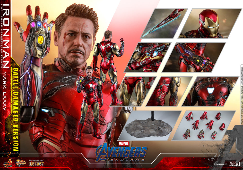 Pedido Figura Iron Man Mark LXXXV 85 Battle Damaged - Avengers: Endgame marca Hot Toys MMS543D33 escala 1/6