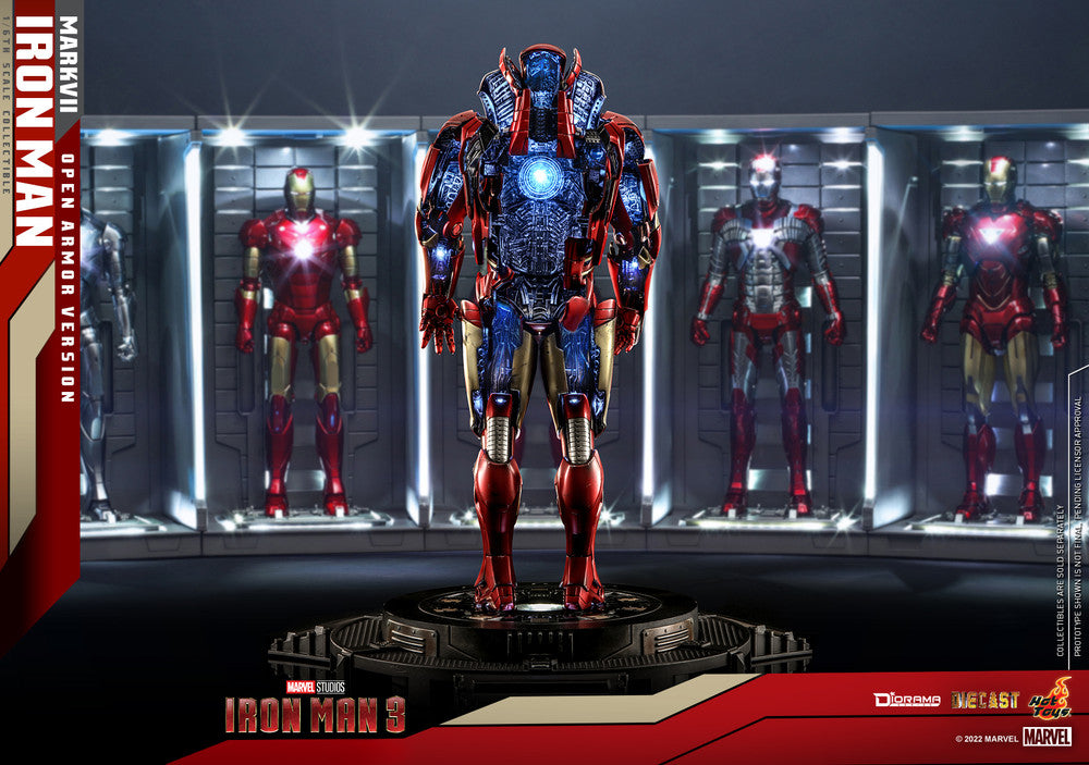 Preventa Diorama Iron Man Mark VII (Open Armor Version) marca Hot Toys DS004D51 escala 1/6