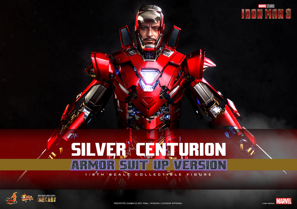 Preventa Figura Silver Centurion (Armor Suit Up Version) - Iron Man 3 marca Hot Toys MMS618D43 escala 1/6
